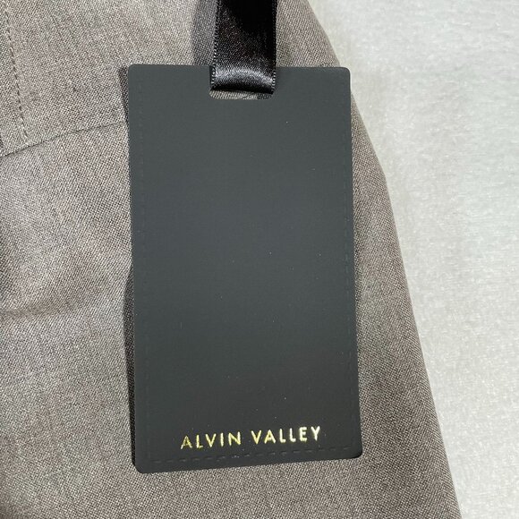 Alvin Valley Auslander Pant Size 10 Gray Straight Leg Wool Stretch Side Zip - Picture 14 of 16